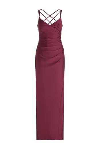 Abendkleid VERA MONT - Rückenfreies, figurbetontes Damenkleid in Sweet Berry - Elegantes, figurbetontes Abendkleid in Sweet Berry für besondere Anlässe. V-Ausschnitt und atemberaubender Faltenwurf sorgen für einen unvergesslichen Look. Ideal für den Abiball oder festliche Feiern.