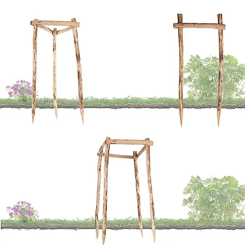 BooGardi Baum Rankhilfe Bausatz · 9 Größen · 3 Pfähle Höhe 90cm · Baumbestigung mit Baumpfahl · Baumstütze · Kletterhilfe für Bäume und Sträucher