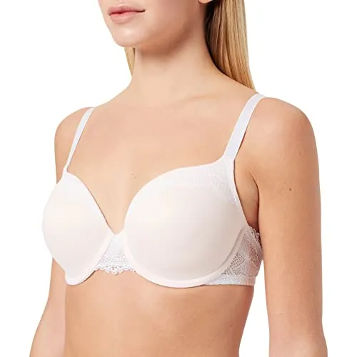 Triumph Damen Lace Spotlight WP Vollschalen BH, Weiß (70G) - Klassische BHs für Damen mit formgebenden Bügeln und wattierten Cups, die für eine natürlich schöne Brust sorgen. Zarter Spitzensteig und angenehm breitere Träger bieten optimalen Halt.