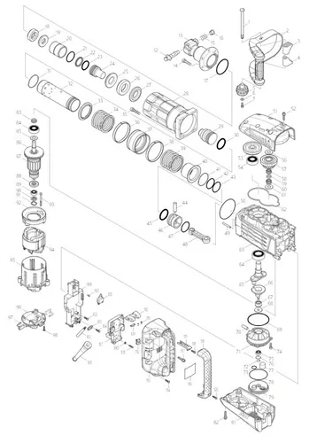 Makita Stemmhammer HM1317C, 1510 W mit Spitzmeißel - Bohrmaschine mit 25 Joule Schlagstärke und Anti-Vibrations-Technologie für präzises Arbeiten. Ideal für anspruchsvolle Bauprojekte und Renovierungen.