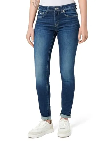 Tommy Jeans Damen Low Waist Skinny Jeans - Damen Skinny-fit Jeans von Tommy Jeans, figurbetonend mit niedriger Leibhöhe und Waschung. Ideal für lässige und stylische Outfits, pflegeleicht und beständig.
