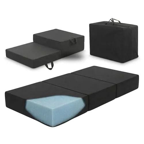 Arensberger Klappmatratze AMALIA 75x200cm - Gelschaum 16cm Hoch - Praktische Klappmatratze für flexiblen Einsatz: Ideal als Gästebett oder Sitzwürfel. Der hochwertige Gelschaum sorgt für angenehmen Liegekomfort und eine einfache Handhabung. Pflegeleichter Bezug, perfekt für Alltag und Übernachtungen.