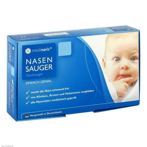 Medinaris Nasensauger - Effektiver Nasensauger für Kinder - Nasenspray für Kinder, der die Atemwege befreit und eine ruhige Nachtruhe fördert. Ideal für verstopfte Nasen und erleichtert das Atmen beim Kleinkind.