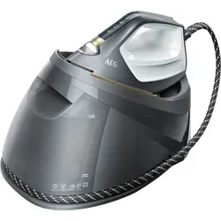 AEG ST8-1-8EGM Dampfbügelstation - Bügeleisen mit 7,5 bar Dampfdruck und kratzfester RESILIUM Ski 264 Bügelsohle für müheloses Gleiten. Großes 1,2 l Wassertank und Touch Screen Bedienfeld für einfache Handhabung.
