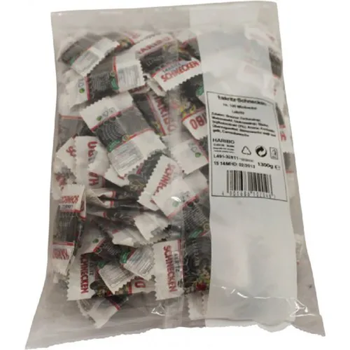 Haribo Lakritz Schnecken Minis würzige gerollte Schnüre 100 Stück