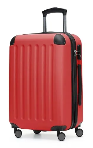 HAUPTSTADTKOFFER - Spree - Handgepäck Trolley 55 cm - Klassische Koffer mit 4 drehbaren Leichtlaufrollen und TSA-Zahlenschloss für sicheres Reisen. Mit erweiterbarem Volumen von bis zu 42 Litern ideal für Kurztrips!
