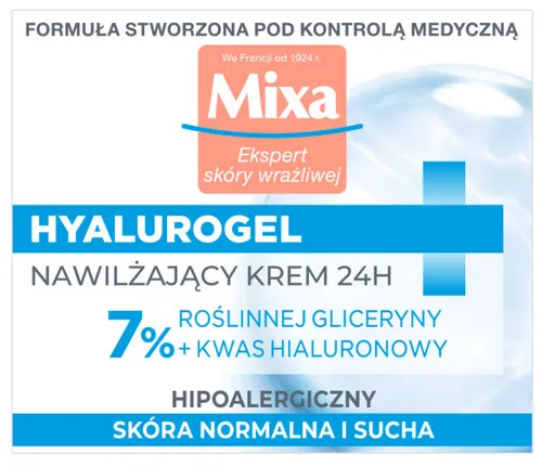 Mixa Hyalurogel Light Gesichtscreme 50 ml - Mixa Hyalurogel Light, 50 ml, für Damen. Diese leichte Gesichtscreme bietet intensive Feuchtigkeit und unterstützt die natürliche Hautfunktion – ideal für eine ausgewogene Hautpflege.