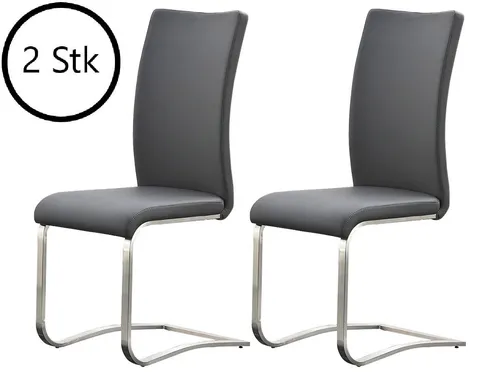 MCA furniture Freischwinger Arco (Set, 2 St) - Stühle im eleganten Design, gepolstert für hohen Komfort und bis 130 kg belastbar – ideal für jeden Essbereich.
