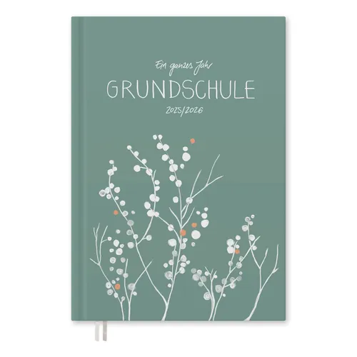Eine der Guten Verlag Lehrerkalender Grundschulplaner 2025 2026 - A4, mint, 1 Doppelseite / Woche, Schuljahr 25/26, 216 S. Hardcover, klimaneutral