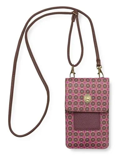 Pip Studio Phone Bag Clover Pink 11x18x1cm - Umhängetasche mit stilvollem Design, ideal für Handy und kleine Dinge, sorgt für Sicherheit und Ordnung im Alltag.