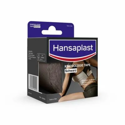HANSAPLAST Sport Kinesiologie Tape 5 cmx5 m schw. 1 St