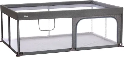 Laufgitter FILLIKID "Rio, XL groß", grau - Laufgitter mit großzügiger Spielfläche, seitlichem Einstieg fördert die Selbstständigkeit deines Babys. Ideal für sicheres Spielen und Entdecken.