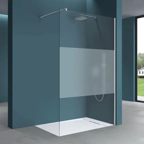Mai & Mai Duschwand Bremen1, 100x200cm aus ESG-Sicherheitsglas - Duschkabine aus 8mm ESG-Sicherheitsglas mit NANO-Beschichtung, ideal für moderne Bäder. Variable Montageabstände und einfache Installation.