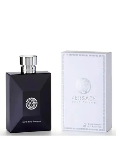 Versace Pour Homme Hair & Body Shampoo 250 ml - Dusch- & Badeartikel, revitalisierendes Shampoo für Haar und Körper mit dem eleganten Duft von Versace Pour Homme.