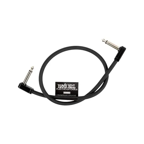 Ernie Ball Flex Patchkabel 18in - Zwart - Enkele