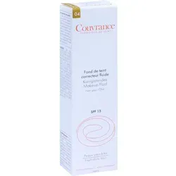 Avene Couvrance Korrigier. Make-Up-Fluid Honig 4.0 30 ML - Make-up Fluid für empfindliche Haut, bietet optimale Deckkraft und einen natürlichen Teint. Ideal für langanhaltenden, gleichmäßigen Look und schützt die Haut mit SPF 15.