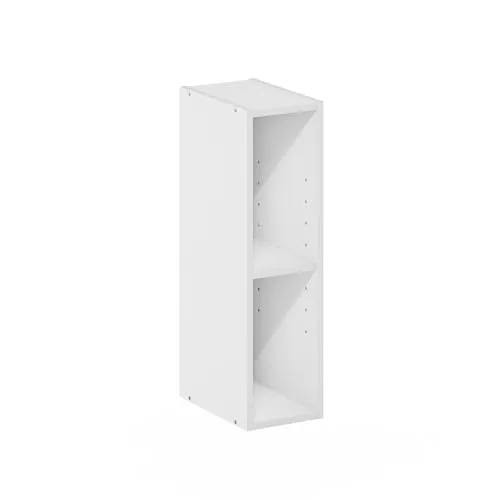 Furinno Fulda 2-stufiges, platzsparendes Aufbewahrungsregal in Weiß - Das Furinno Fulda Regal bietet mit seinem schlanken Design eine stilvolle Lösung für kleine Räume. Ideal zum Präsentieren von Büchern und Deko, sorgt es für Ordnung und eine ansprechende Raumgestaltung.
