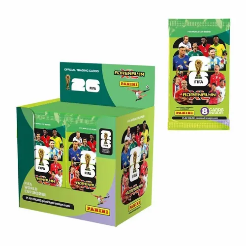 Panini FIFA World Cup 2026 TC Adrenalyn XL Flow Pack (10 Karten) - Erlebe die Fußball-Weltmeisterschaft 2026 mit dem Panini Adrenalyn XL Flow Pack! Enthält 10 Karten, darunter Top-Spieler und spannende Designs. Ideal zum Sammeln oder Verschenken – jede Karte ein Highlight!