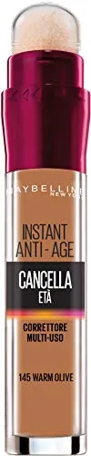 Maybelline New York Korrekturflüssigkeit mit Goji-Beeren und Haloxyl, deckt Augenringe und kleine Falten ab, 145 Warm Olive, 6,8 ml