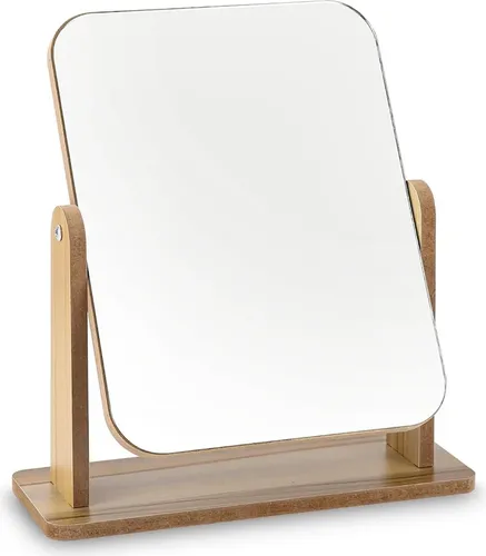 SinLaw Kosmetikspiegel Holzspiegel 360 Grad - Tragbarer, verstellbarer Tischspiegel für präzise Anwendungen. Ideal für Make-up und Rasur, sorgt für optimale Sicht in jedem Winkel.