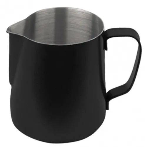 Milchkännchen 350ml, schwarz - Milch- & Zuckersets, elegantes Design aus pulverbeschichtetem Edelstahl, ideal für stilvolle Kaffeetafeln.