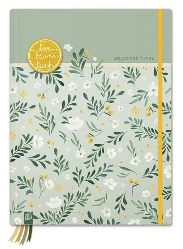 Mein Lehrerplaner A4+ – Hardcover – Lehrerkalender für das Schuljahr 2025/2026 – Sommerblüte: Schulplaner für Lehrerinnen und Lehrer (live – love – teach)