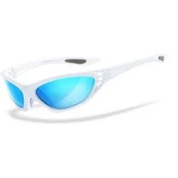HSE - SportEyes Sportbrille SPEED MASTER 2 - Sportbrille mit bruchsicheren Polycarbonat-Gläsern in Blau, ideal für Sportler dank Anti-Beschlag- und UV-Schutz.