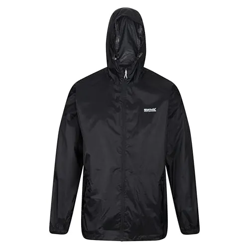 Regatta Damen Pack it III wasserdichte Shell Jacke, schwarz, Größe 34 - Funktionsjacke mit langlebiger, wasserabweisender Beschichtung und verschweißten Nähten – ideal für Outdoor-Aktivitäten bei jedem Wetter.