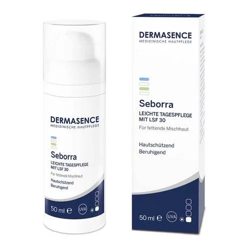 DERMASENCE Seborra leichte Tagespflege mit LSF 30 - Leichte Tagespflege mit LSF 30 für einen optimalen Schutz. Ideal zur täglichen Pflege von Mischhaut und öliger Haut, zieht schnell ein und sorgt für ein frisches Hautgefühl.