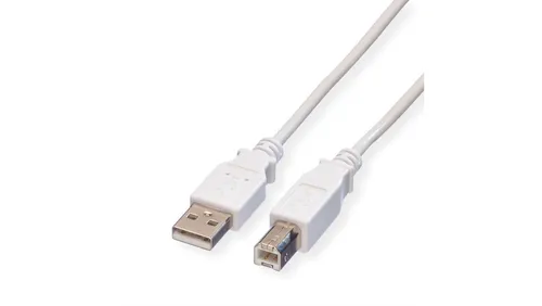 VALUE USB 2.0 Kabel, Typ A-B, 0,8 m - Hochgeschwindigkeits-Datenübertragung bis zu 480 Mbit/s, ideal für Drucker und externe Festplatten