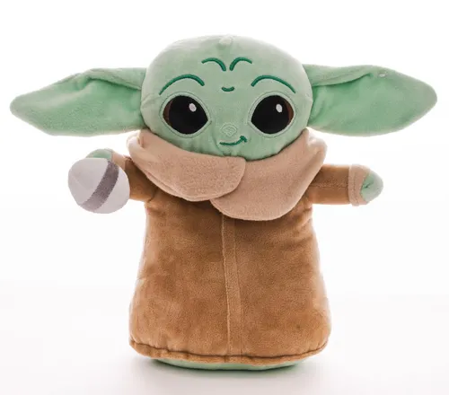 Star Wars The Mandalorian Grogu mit Stein 30cm - Baby Yoda Kuscheltier - Film & Fernsehen, original lizenziertes Grogu Stofftier, perfekt für Fans und Sammler, kuschelig und ideal zum Spielen oder Dekorieren.