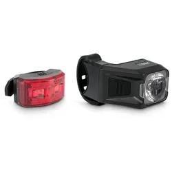 Cube ACID Beleuchtungsset PRO 30 - Fahrradbeleuchtung mit 30 Lux Leuchtkraft für optimale Sichtbarkeit im Straßenverkehr, kompakt und leicht aufladbar über Micro-USB.