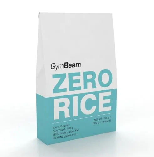 GymBeam BIO Zero Rice - Kalorienarmer Konjak Reis aus Bio Konjakmehl, glutenfreie Konjak Nudeln & Shirataki Nudeln, vegan & zuckerfrei, perfekte Zutat für gesunde Lieblingsgerichte, 385 g