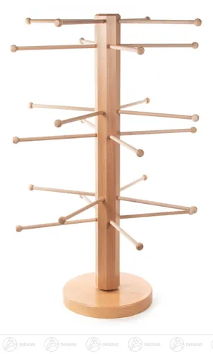 Verkaufsständer für Behang - Erzgebirge Christbaumschmuck - Holz Verkaufsständer 30x64x30cm, ideal für den Weihnachtsmarkt und zur Präsentation von Christbaumschmuck. Hergestellt in Deutschland, bringt er festliche Atmosphäre in jeden Verkaufsraum.