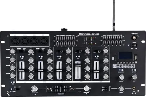 Pronomic DJ Controller DX-165REC MKII - 5-Kanal DJ-Mixer mit Bluetooth - DJ-Controller mit USB/SD-Player und Talkover-Funktion, ideal für professionelle DJs und Veranstaltungen.