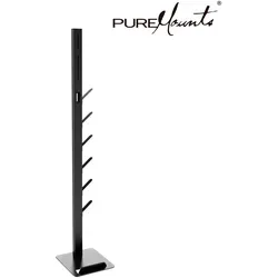PM-VAC-60 - Puremounts Staubsaugerständer für Dyson Vacuum, schwarz - Stabiler Staubsaugerständer für Dyson-Modelle mit 6 Halterungen für Zubehör. Schlichtes Design, einfache Montage und Kabelmanagement für ein aufgeräumtes Zuhause.