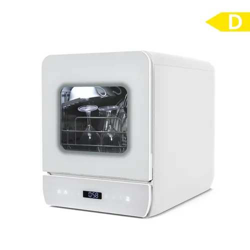 Mini Geschirrspüler DE-AS001 5L - Freistehend mit 6 Programmen - Kompakter Tischgeschirrspüler für 12 Gedecke, energieeffizient und ideal für kleine Küchen oder Wohnungen. Mit 6 Waschprogrammen für flexibles Spülen.