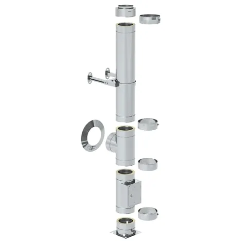 FIREFIX E130/SET doppelwandiger Edelstahlschornstein 130 mm Ø