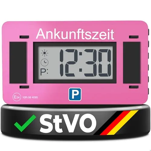 Parkwächter V2 Elektronische Parkscheibe – Automatische Parkuhr mit STVO-Zulassung - Parkscheiben – Automatische Einstellung der Parkzeit ohne App, länderspezifisch einstellbare Taktung und Datenschutzfunktion für optimale Nutzung.