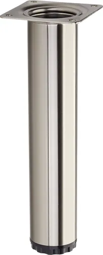 Möbelfuß BRAVO Höhe 200 mm (+ 10 mm) Ø 40 mm Edelstahloptik höhenverstellbarer Schrankfuß aus Stahl Stellfuß belastbar bis 50 kg SOTECH
