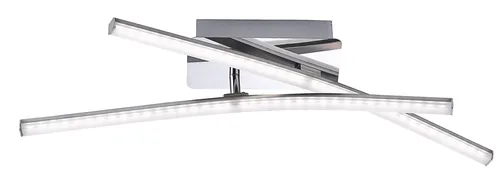 JUST LIGHT LED-Deckenleuchte 11270-55 - Energieeffiziente Beleuchtung - Lampen, stahlfarbige Deckenleuchte mit 1000lm Helligkeit, ideal für gemütliche Raumbeleuchtung bei nur 7,3W Stromverbrauch.