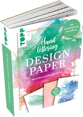 Handlettering Design Paper Block Watercolor Effekte DIN A6 * TOPP 18137