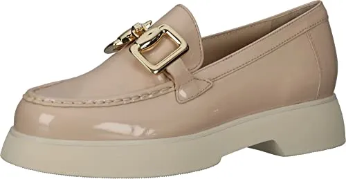 Högl Plateau Slipper Loafer Damen 31353530343030 - Beige - 39 EU - Halbschuhe mit dicker Sohle und goldener Kette, perfekt für jedes Outfit. Der maskuline Klassiker von Högl sorgt für einen selbstbewussten Auftritt.