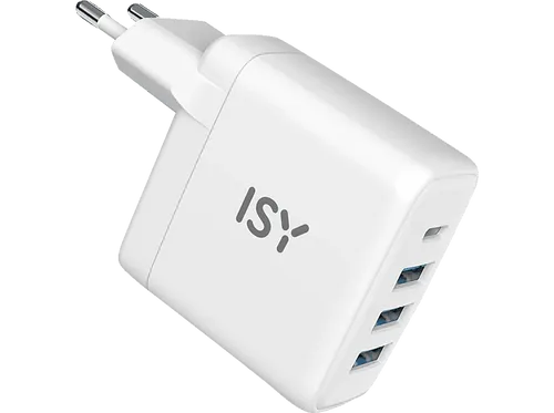 ISY IWC-4045 USB-C Power Delivery, Schnellladegerät Universal 45 Watt, Weiß