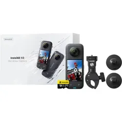 Insta360 X3 Motorrad-Kit - Action-Cam für epische Perspektiven: 5,7K Active HDR Videos, 72MP Fotos und 8K Zeitraffer – perfekt für unvergessliche Motorradfahrten.