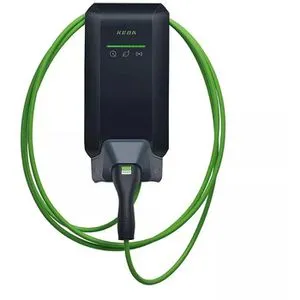 Keba Wallbox KeContact P40 Pro, 22 kW, Schwarz - Wallbox für Elektro- und Hybridautos mit 22 kW Ladeleistung, RFID-Funktion und MID-Zähler. Ideal für geschäftliche Nutzung und bietet eine App-Steuerung sowie bidirektionales Laden.
