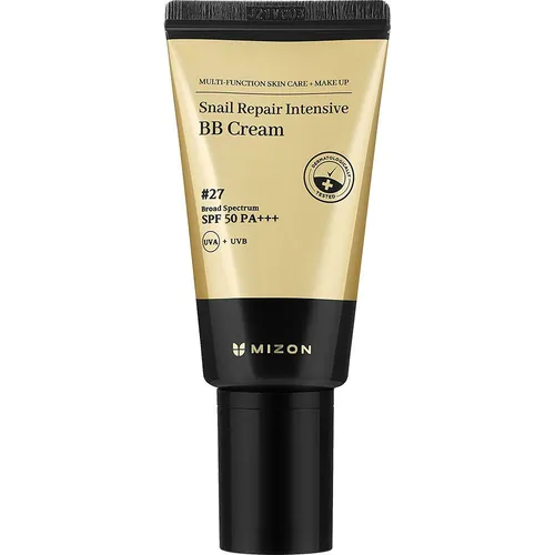 MIZON Snail Repair Intensive BB Cream #27 SPF50 – BB-Creme mit Schneckenextrakt - BB-Creme mit hoher Deckkraft und Lichtschutzfaktor 50, ideal für einen strahlenden Teint und täglichen Schutz.