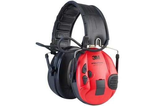3M Peltor SportTac - 26 dB Gehörschützer in Schwarz Rot, faltbarer Kopfbügel für optimalen Komfort beim Jagd- und Schießsport