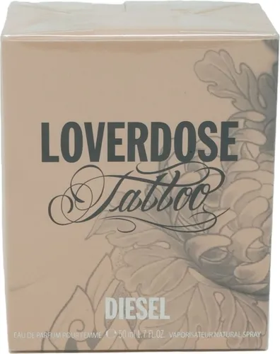 Diesel Loverdose Tattoo Eau de Parfum 50ml - Damenparfüm mit verführerischem Duft aus Vanille, Jasmin und Rose, ideal für besondere Anlässe oder den Alltag. Erlebe die sinnliche Note von Loverdose Tattoo!