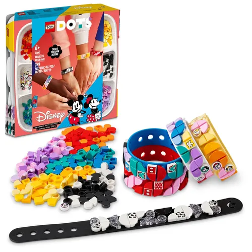 LEGO 41947 Dots Disney Multipack - Armbänder Topolino E Freunde - LEGO (R) Komplette Sets & Packs, kreatives Bastelset mit Disney-Motiven für individuelles Design und Spaß beim Gestalten.